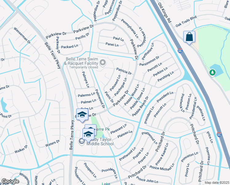 map of restaurants, bars, coffee shops, grocery stores, and more near 22 Patuxent Lane in Palm Coast