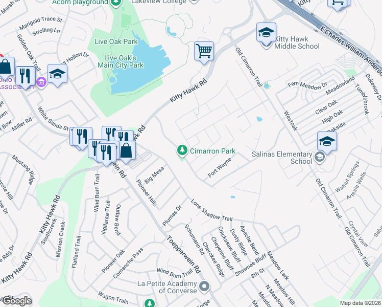 map of restaurants, bars, coffee shops, grocery stores, and more near 109 Inkswood in Universal City