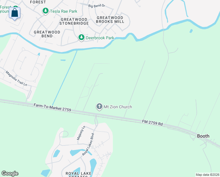 map of restaurants, bars, coffee shops, grocery stores, and more near 8915 FM 2759 Road in Richmond