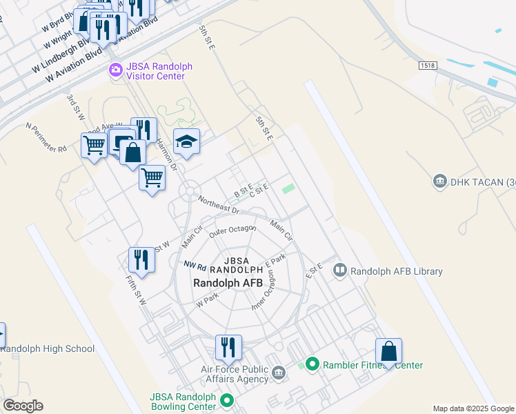 map of restaurants, bars, coffee shops, grocery stores, and more near 1001-1047 4th St E in Universal City