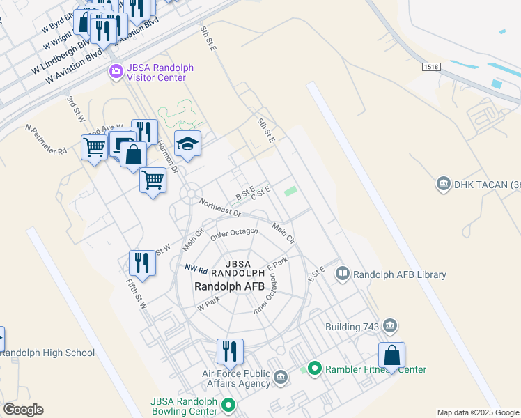 map of restaurants, bars, coffee shops, grocery stores, and more near 1001-1047 4th St E in Universal City