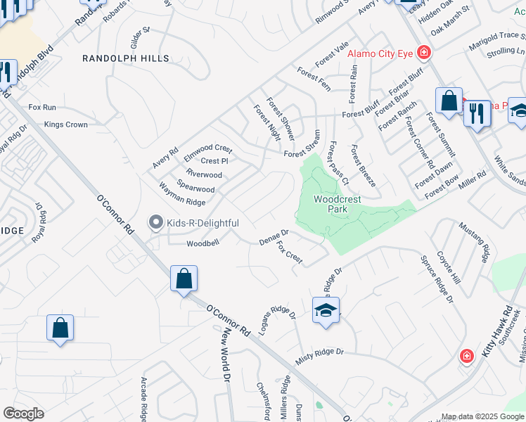 map of restaurants, bars, coffee shops, grocery stores, and more near 11116 Carlyle Springs in Live Oak