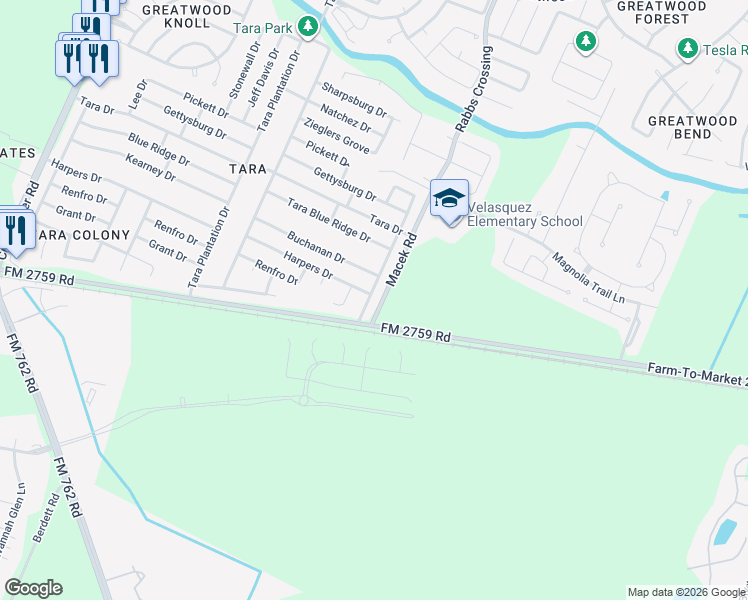 map of restaurants, bars, coffee shops, grocery stores, and more near 218 Savannah Moss Drive in Richmond