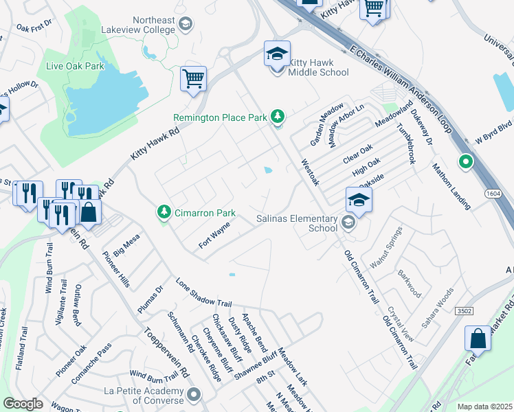 map of restaurants, bars, coffee shops, grocery stores, and more near 161 Barbara Bend in Universal City