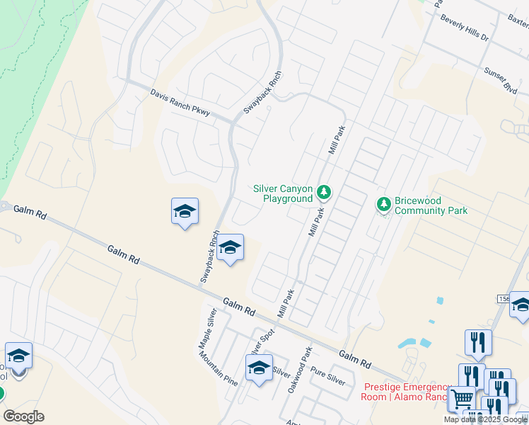 map of restaurants, bars, coffee shops, grocery stores, and more near 9970 Cowboy Lane in San Antonio