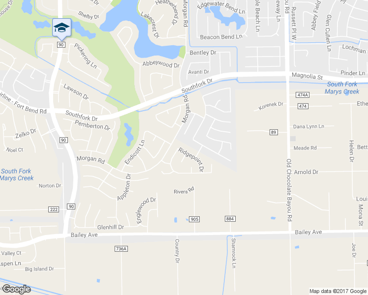 map of restaurants, bars, coffee shops, grocery stores, and more near 4011 Ridgepoint Drive in Pearland