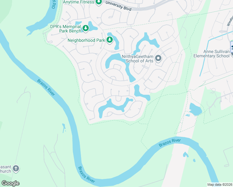 map of restaurants, bars, coffee shops, grocery stores, and more near 5714 Araluen Valley Lane in Sugar Land