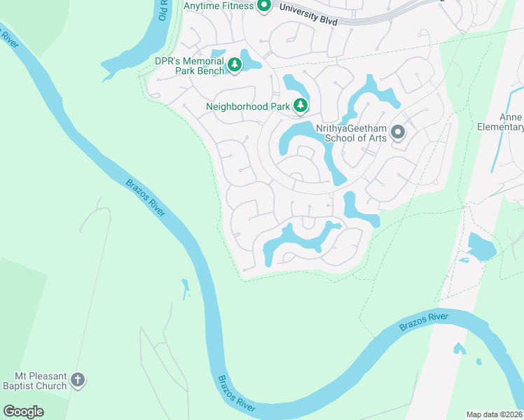 map of restaurants, bars, coffee shops, grocery stores, and more near 5715 Paroo Canyon Lane in Sugar Land