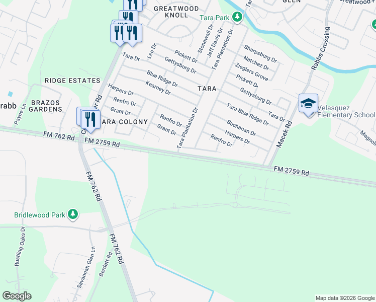 map of restaurants, bars, coffee shops, grocery stores, and more near 7014 Stonewall Ridge Drive in Richmond
