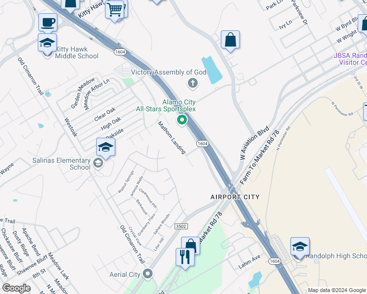 map of restaurants, bars, coffee shops, grocery stores, and more near 10702 Mathom Landing in Universal City