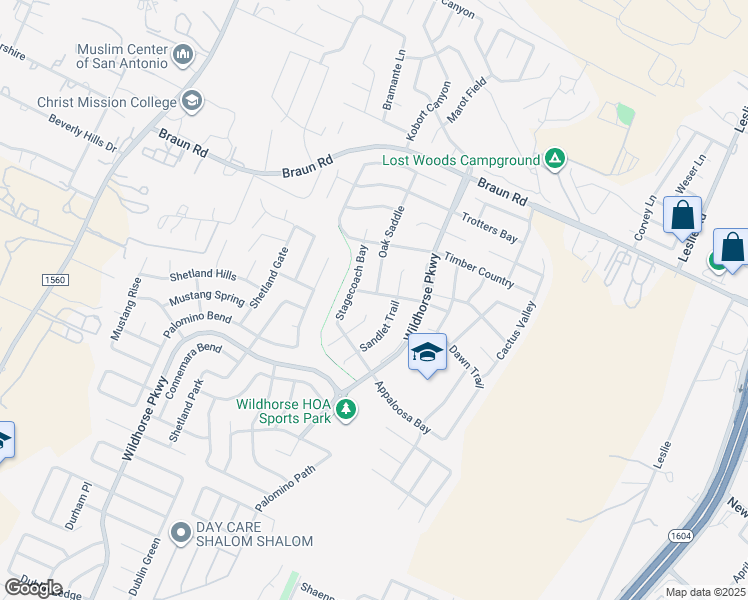 map of restaurants, bars, coffee shops, grocery stores, and more near 9941 Spring Beauty in San Antonio