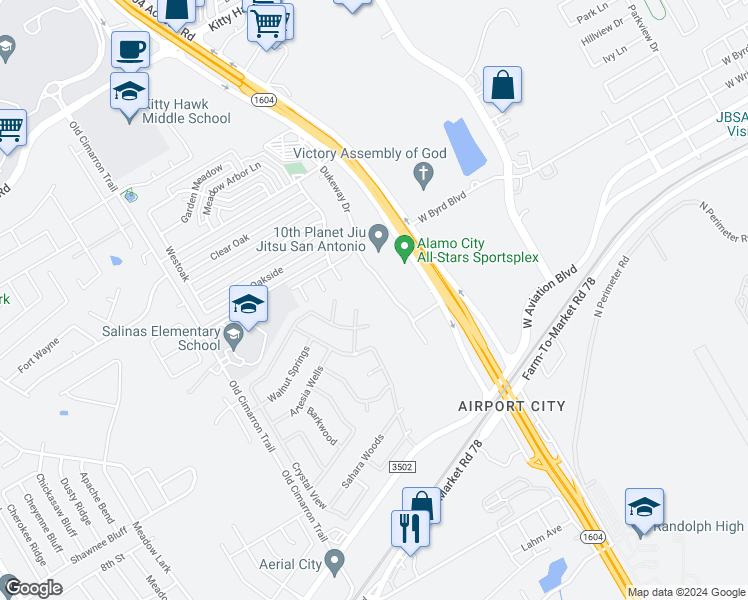 map of restaurants, bars, coffee shops, grocery stores, and more near 10719 Mathom Landing in Universal City