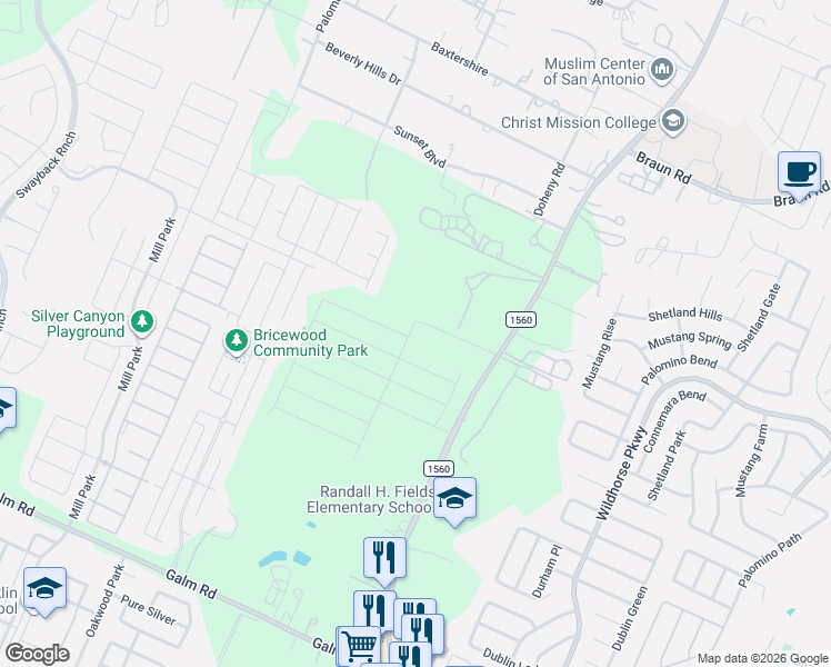 map of restaurants, bars, coffee shops, grocery stores, and more near in San Antonio