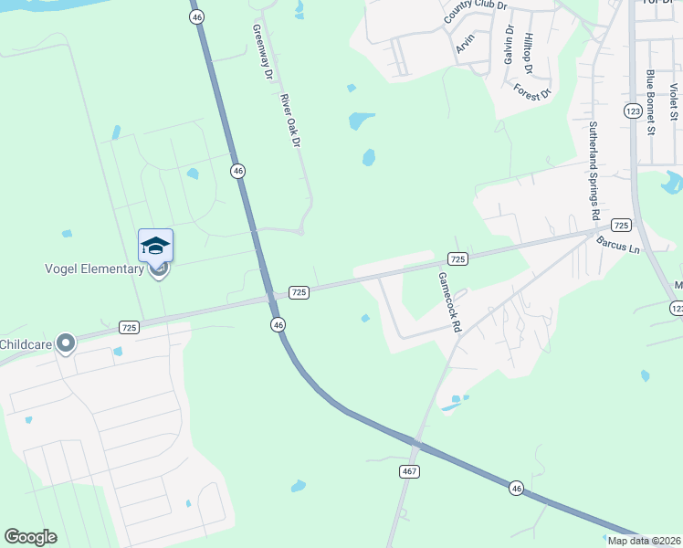 map of restaurants, bars, coffee shops, grocery stores, and more near 4135 FM 20 in Seguin