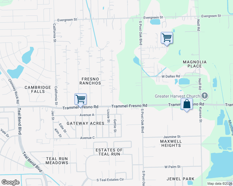 map of restaurants, bars, coffee shops, grocery stores, and more near 3311 Indiana Road in Fresno