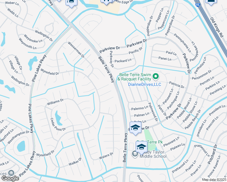map of restaurants, bars, coffee shops, grocery stores, and more near 113 Palmwood Drive in Palm Coast