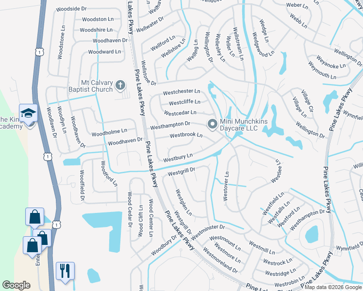 map of restaurants, bars, coffee shops, grocery stores, and more near 28 Westbriar Lane in Palm Coast