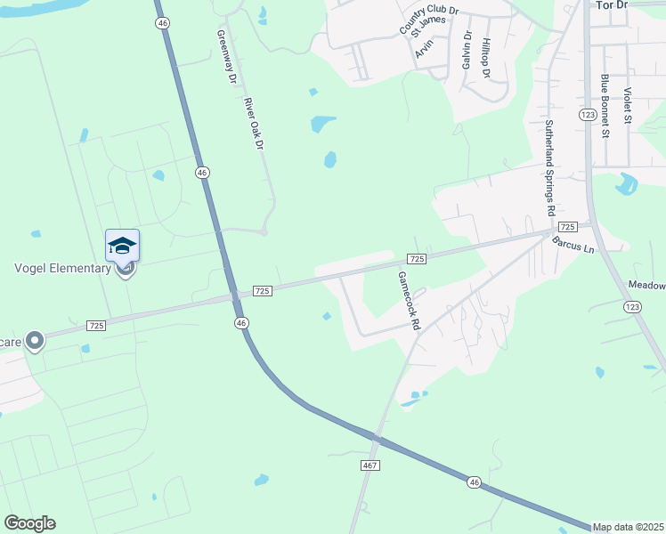 map of restaurants, bars, coffee shops, grocery stores, and more near 16663 Farm to Market Road 725 in Seguin
