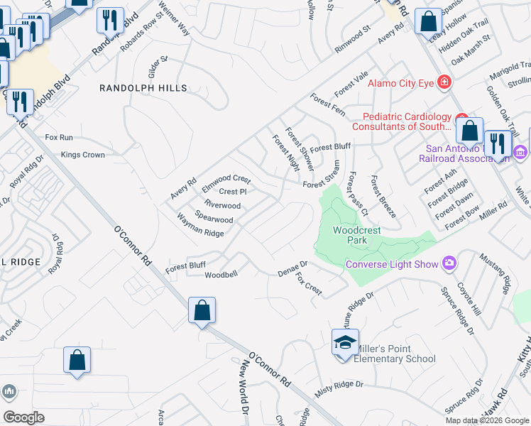 map of restaurants, bars, coffee shops, grocery stores, and more near 7330 Walkers Loop in Live Oak