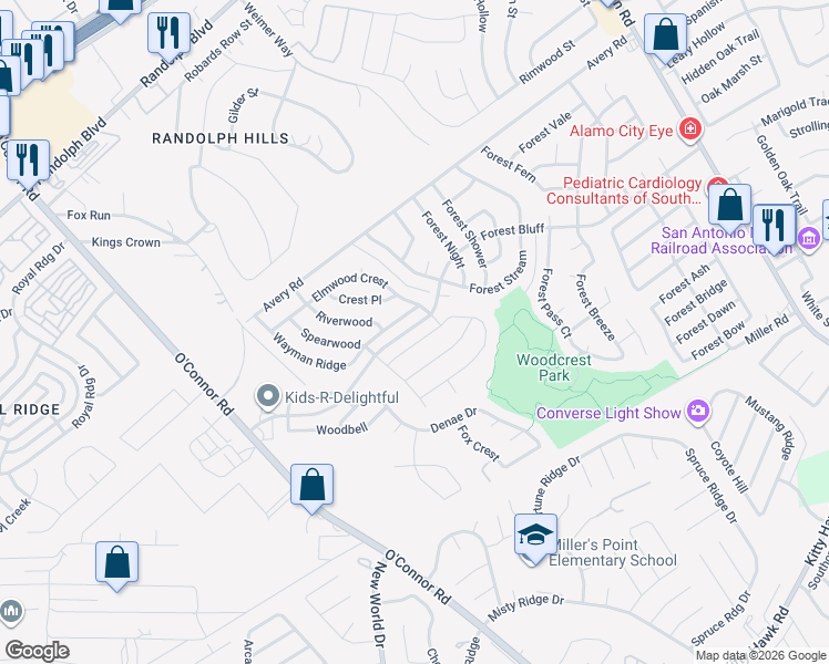 map of restaurants, bars, coffee shops, grocery stores, and more near 7330 Walkers Loop in Live Oak