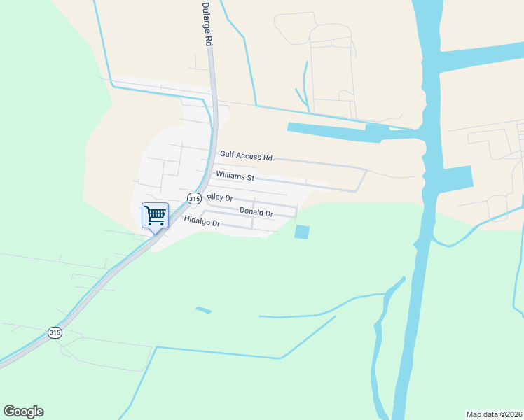 map of restaurants, bars, coffee shops, grocery stores, and more near 201 Donald Drive in Houma