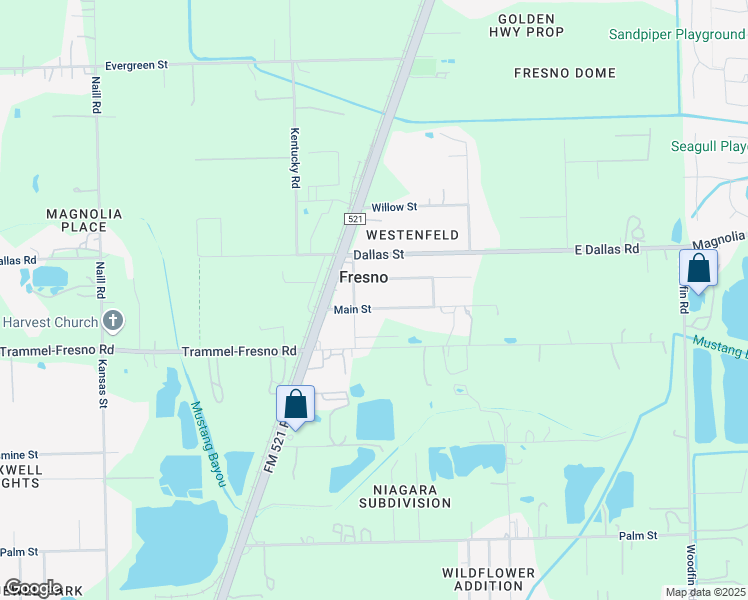 map of restaurants, bars, coffee shops, grocery stores, and more near 203 Main Street in Fresno