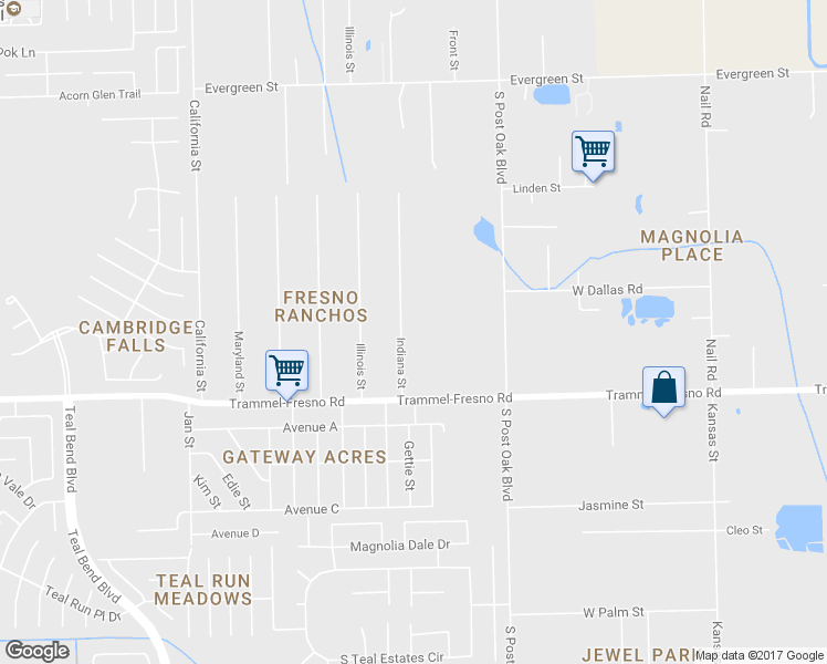 map of restaurants, bars, coffee shops, grocery stores, and more near 3311 Indiana Road in Fresno