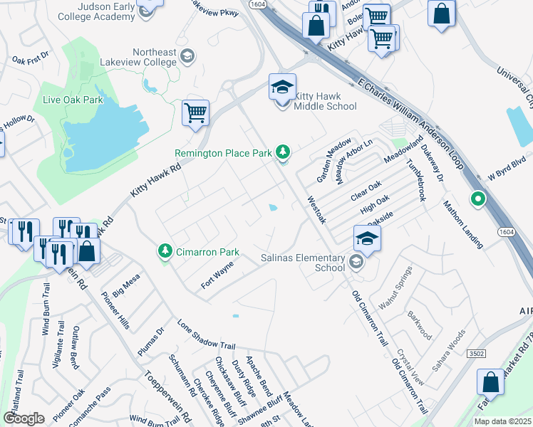 map of restaurants, bars, coffee shops, grocery stores, and more near 205 Shadow Terrace in Universal City