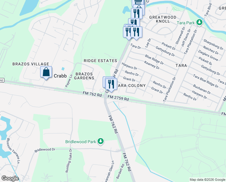 map of restaurants, bars, coffee shops, grocery stores, and more near 102 Willoughby Court in Richmond