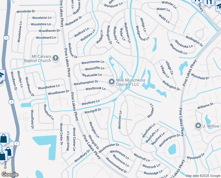 map of restaurants, bars, coffee shops, grocery stores, and more near 63 Westbrook Lane in Palm Coast