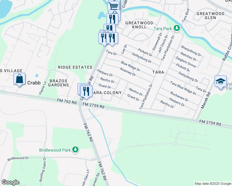 map of restaurants, bars, coffee shops, grocery stores, and more near 222 Jubal Drive in Richmond