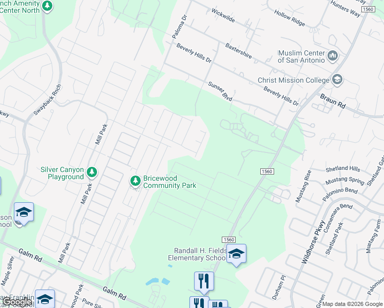 map of restaurants, bars, coffee shops, grocery stores, and more near 10740 Malibu in Helotes