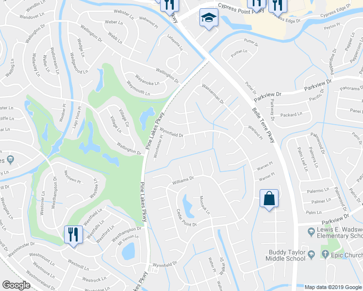 map of restaurants, bars, coffee shops, grocery stores, and more near 6 Windmill Place in Palm Coast