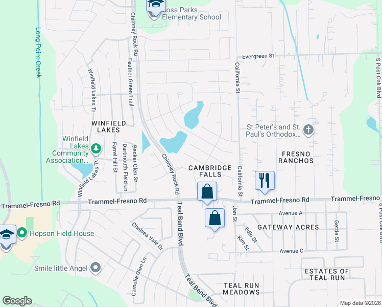 map of restaurants, bars, coffee shops, grocery stores, and more near 2007 Lansing Cove Drive in Fresno