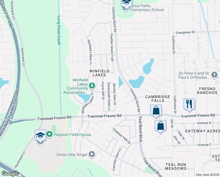 map of restaurants, bars, coffee shops, grocery stores, and more near 3226 Dartmouth Field Lane in Fresno