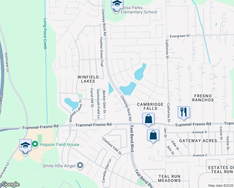 map of restaurants, bars, coffee shops, grocery stores, and more near 3219 Witney Way in Fresno