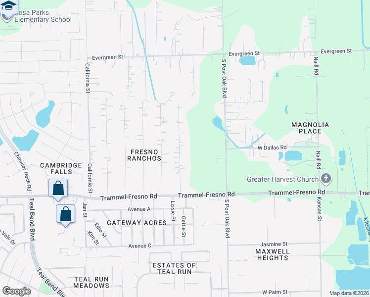 map of restaurants, bars, coffee shops, grocery stores, and more near 3215 Indiana Street in Fresno