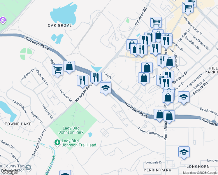 map of restaurants, bars, coffee shops, grocery stores, and more near in San Antonio