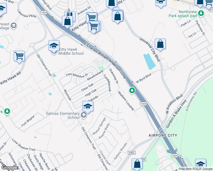 map of restaurants, bars, coffee shops, grocery stores, and more near 106 High Oak in Universal City
