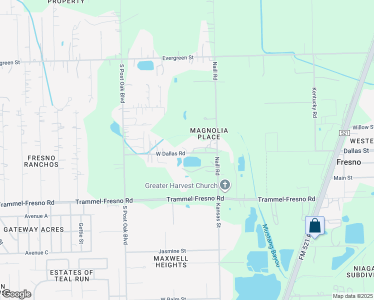 map of restaurants, bars, coffee shops, grocery stores, and more near 650 West Dallas Road in Fresno