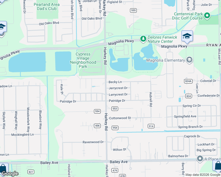map of restaurants, bars, coffee shops, grocery stores, and more near 6002 Jerrycrest Drive in Pearland