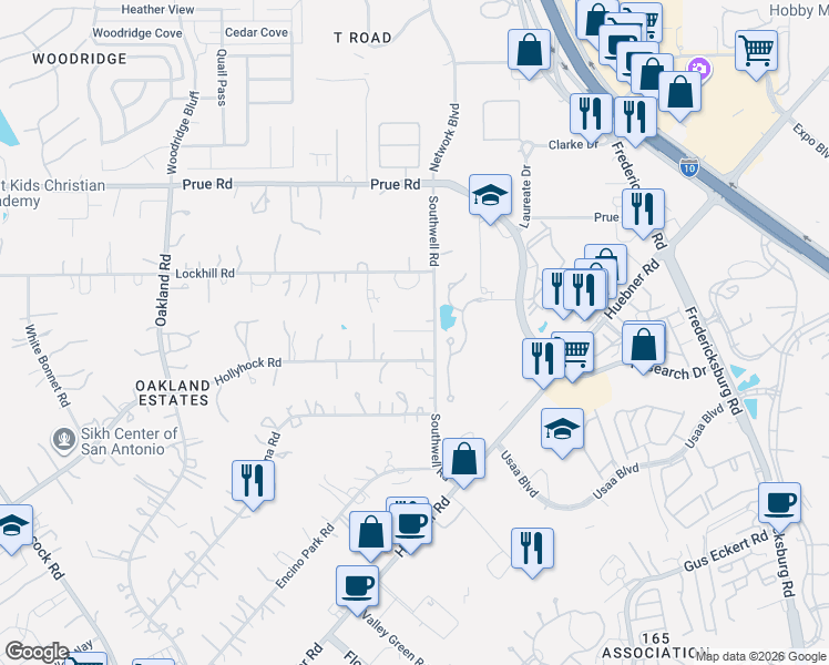 map of restaurants, bars, coffee shops, grocery stores, and more near in San Antonio