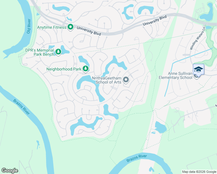 map of restaurants, bars, coffee shops, grocery stores, and more near 5810 Mogo Creek Lane in Sugar Land