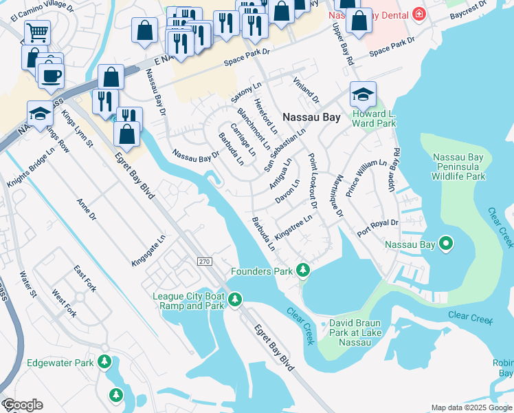 map of restaurants, bars, coffee shops, grocery stores, and more near 1406 Davon Lane in Houston