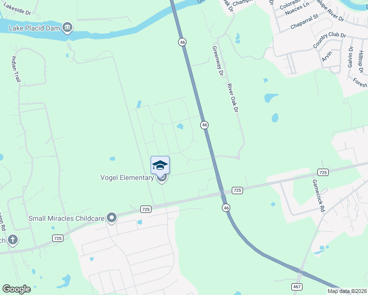 map of restaurants, bars, coffee shops, grocery stores, and more near 276 Memory Lane in Seguin