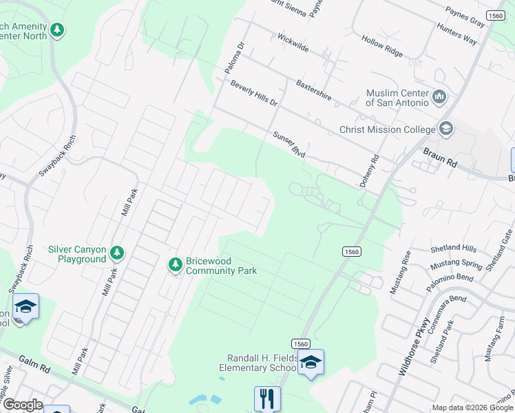 map of restaurants, bars, coffee shops, grocery stores, and more near 10740 Malibu in Helotes