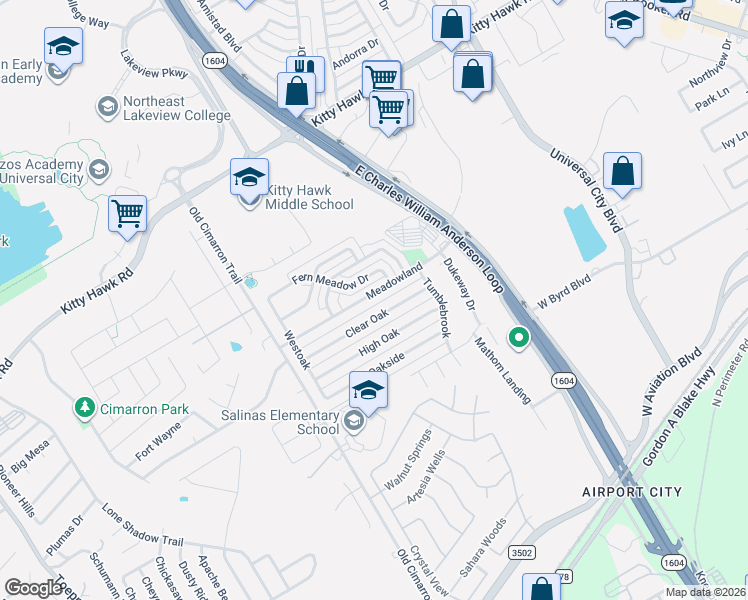 map of restaurants, bars, coffee shops, grocery stores, and more near 153 Clear Oak in Universal City