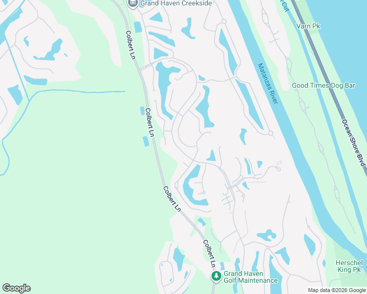 map of restaurants, bars, coffee shops, grocery stores, and more near 9 Saint Andrews Court in Palm Coast