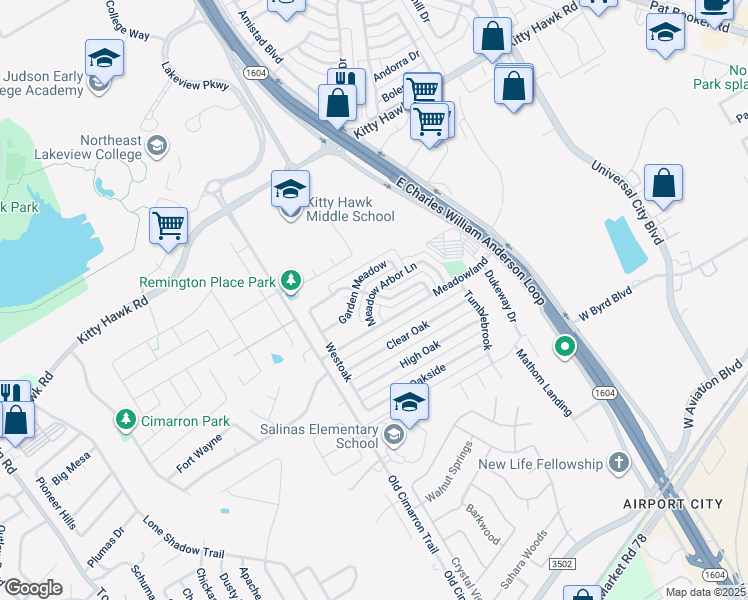 map of restaurants, bars, coffee shops, grocery stores, and more near 671 Fern Meadow Drive in Universal City