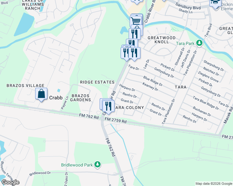 map of restaurants, bars, coffee shops, grocery stores, and more near 213 Willoughby Drive in Richmond